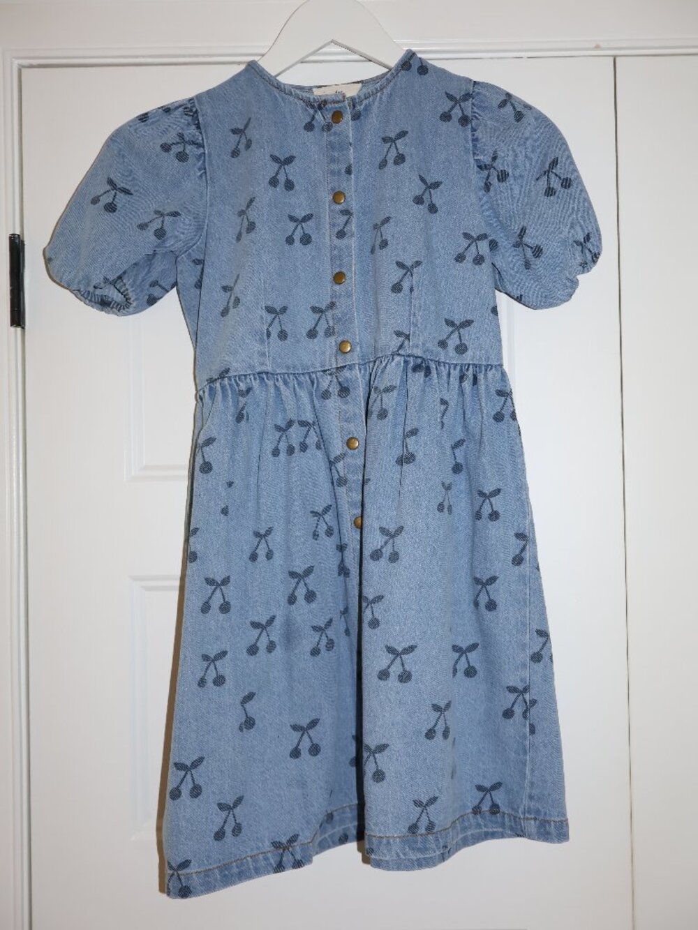 Wander & Wonder denim dress with cherry print